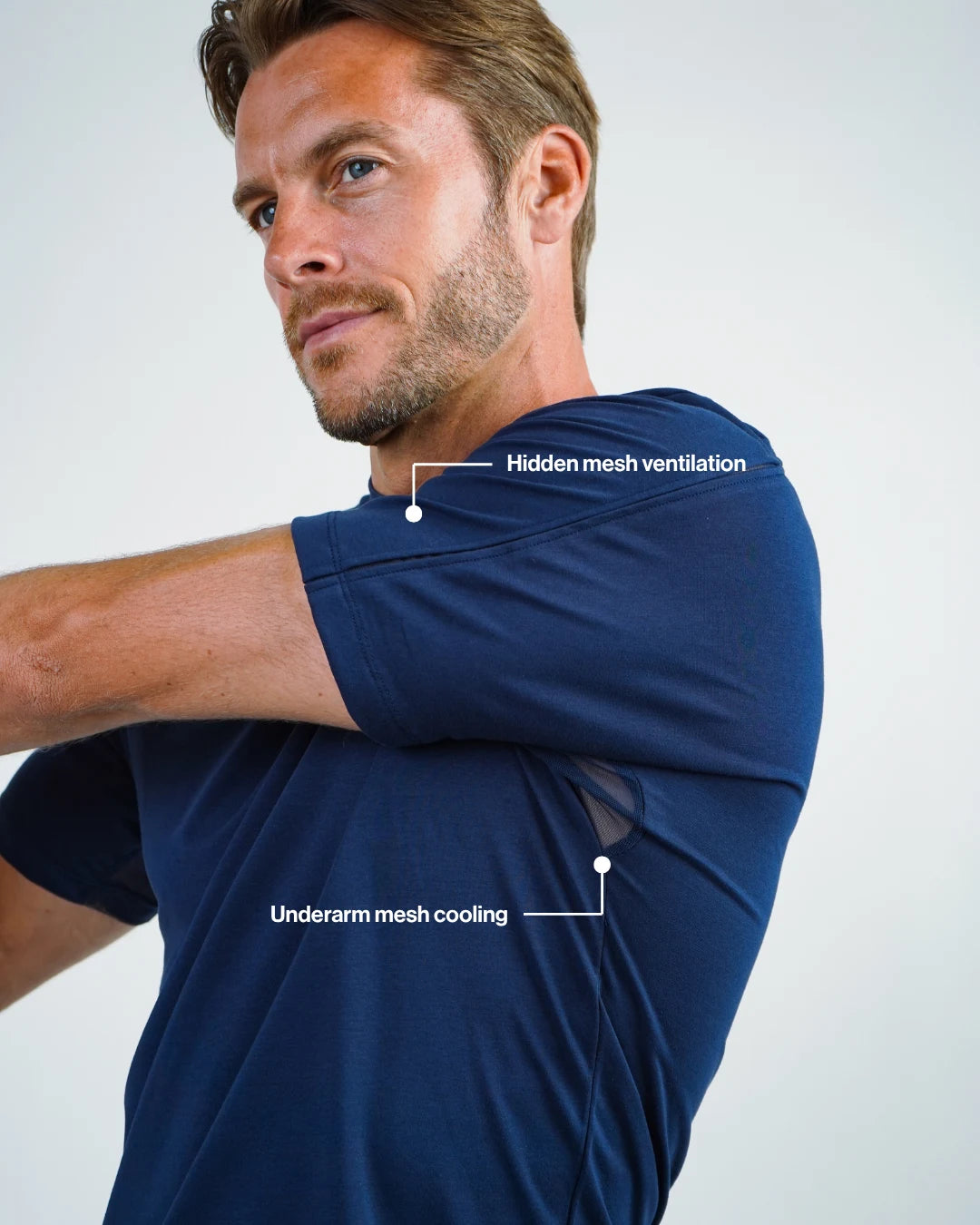 Men's Padel T-Shirt - AEYA Navy