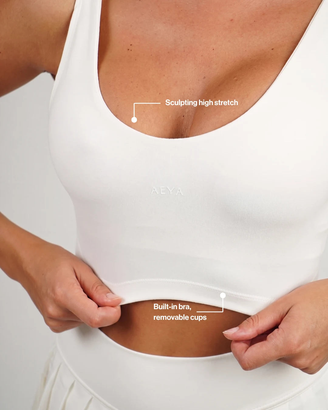 Women's Padel Sports Bra - Cloud Dancer