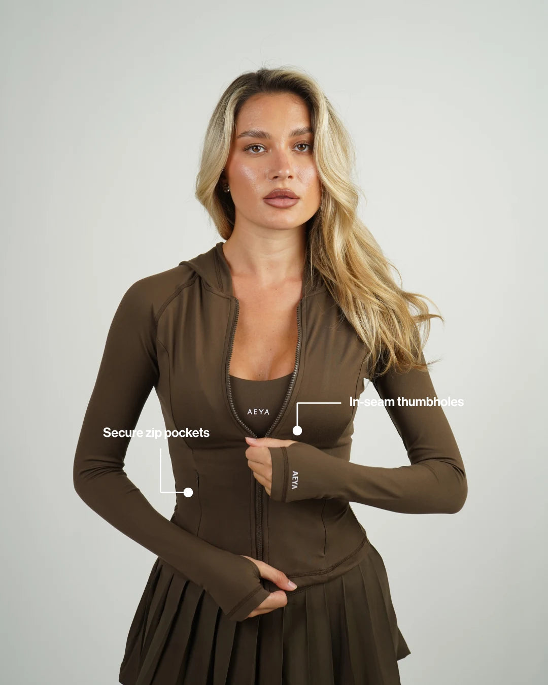 Women's Padel Jacket - Espresso