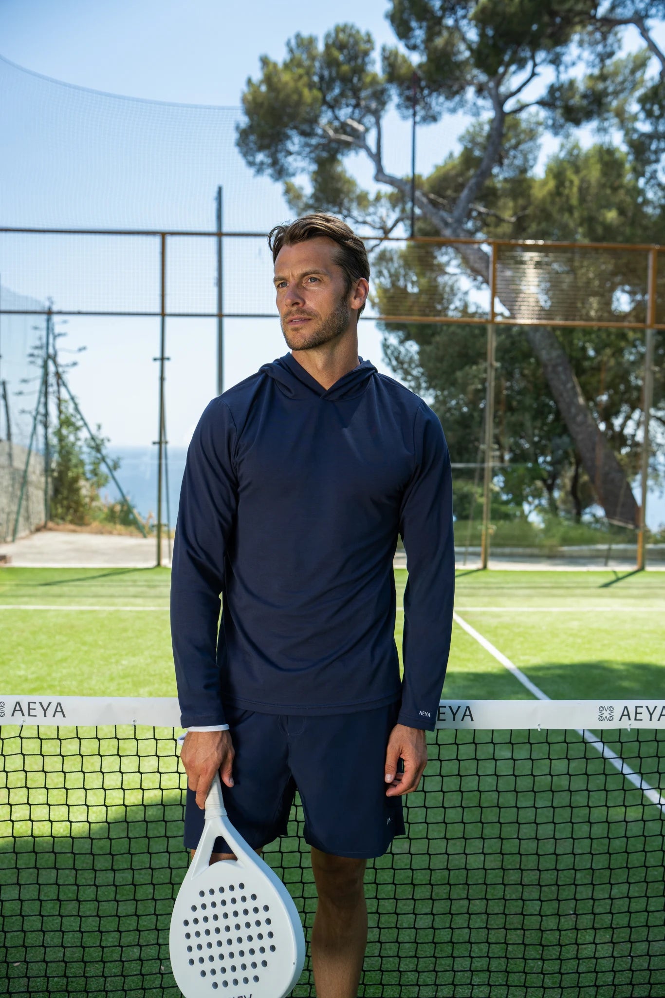 Men's Padel Hoodie - AEYA Navy