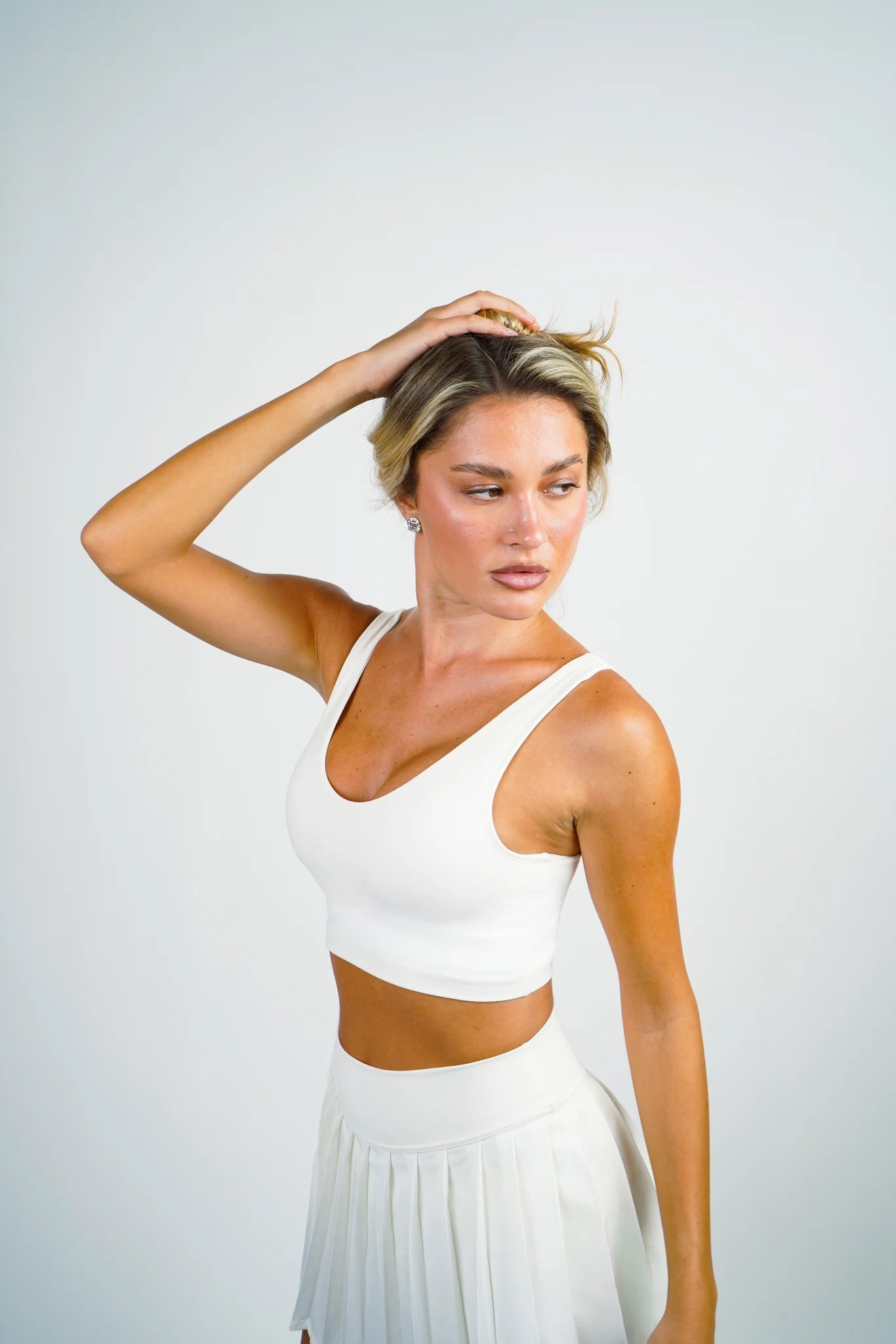 Women's Padel Sports Bra - Cloud Dancer