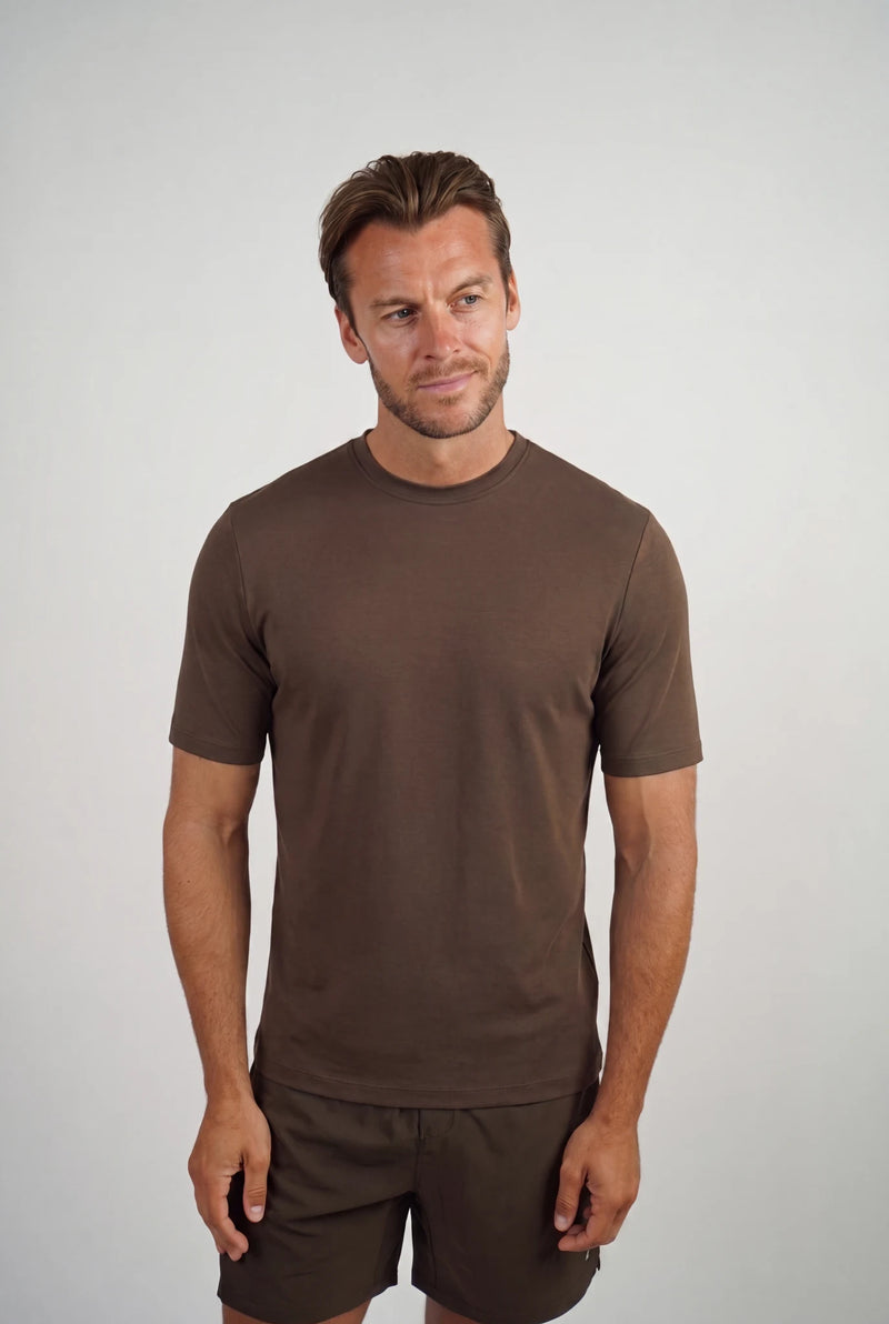 Men's Padel T-Shirt - Espresso